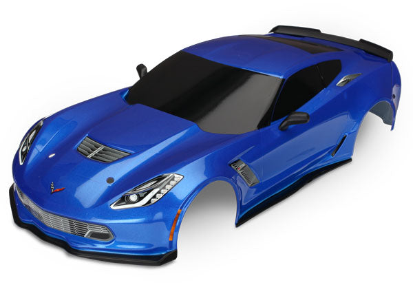 TRAXXAS 8386X Blue Painted Body Chevrolet Corvette Z06