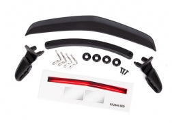 TRAXXAS 8392 Mirrors, side, black (left &amp; right)/ mirror retainers (2)/ body clips (4)/ o-rings (4)/ spoiler, black/ spoiler retainer (1)/ 1.6x5 BCS (self-tapping) (3) (fits #8391 body)