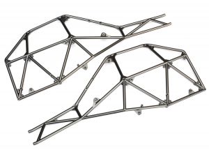 TRAXXAS 8430X Tube chassis, side section (left & right) (satin black chrome-plated)
