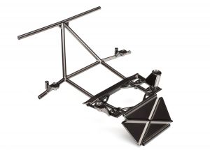 TRAXXAS 8431X Tube chassis, center section, front (satin black chrome-plated)
