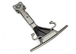 TRAXXAS 8537X Skidplate, front (Plastic) (Satin black Chrome-Plated)