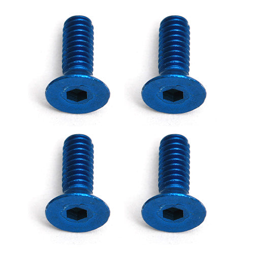 ASSOCIATED 8547 FT Screws, Blue Aluminum M2x6 mm FHCS