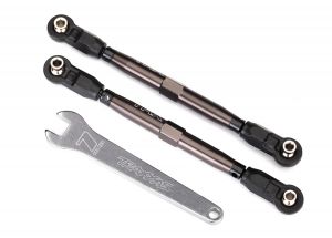 TRAXXAS 8547A Toe links front Unlimited Desert Racer UDR 102mm (2) assembled w/ rod ends and hollow balls aluminum wrench 7mm (1)