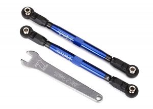 TRAXXAS 8547X Toe links Front Unlimited Desert Racer Blue 102mm (2) assembled w/ rod ends & hollow balls aluminum wrench 7mm (1)