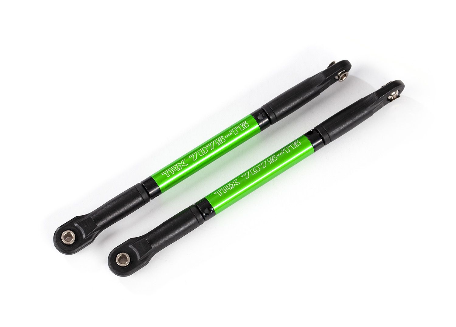 TRAXXAS 8619G Push rods, aluminum green-anodized heavy duty (2) assembled with rod ends and threaded inserts