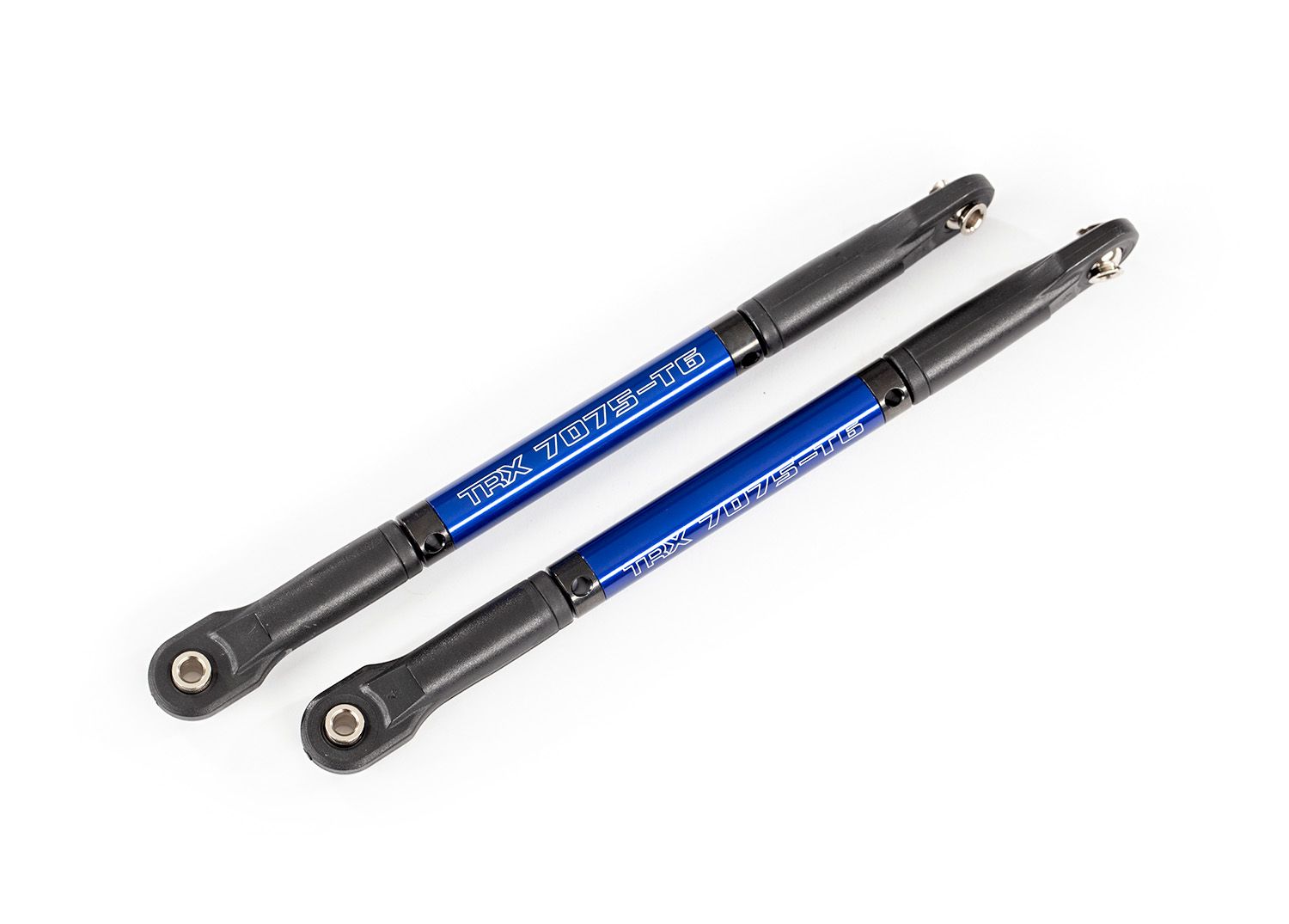 TRAXXAS 8619X Push rods, aluminum blue-anodized heavy duty (2) assembled with rod ends and threaded inserts