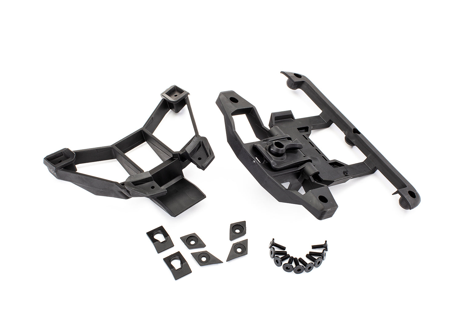 TRAXXAS 8915 Body mounts, front & rear/ 3x12mm BCS (1)/ 3x12mm shoulder screw (2)/ 3x8mm CS (2)/ 3x15mm flat-head machine screw (9) MAXX