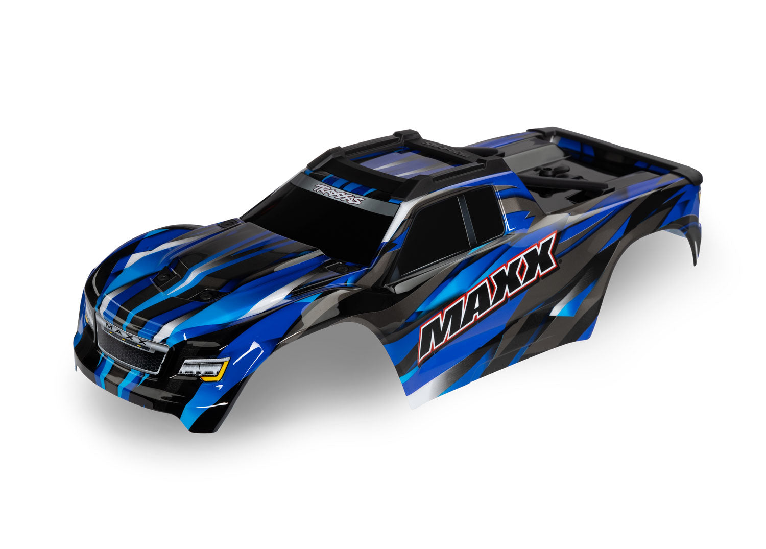 TRAXXAS 8918A Body, Maxx V2 blue (painted, decals applied) (fits Maxx® with extended chassis (352mm wheelbase))