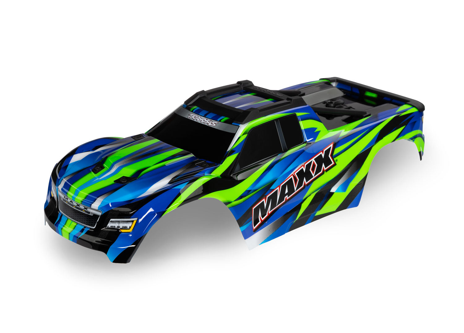 TRAXXAS 8918G Body, Maxx V2 green (painted, decals applied) (fits Maxx® with extended chassis (352mm wheelbase))