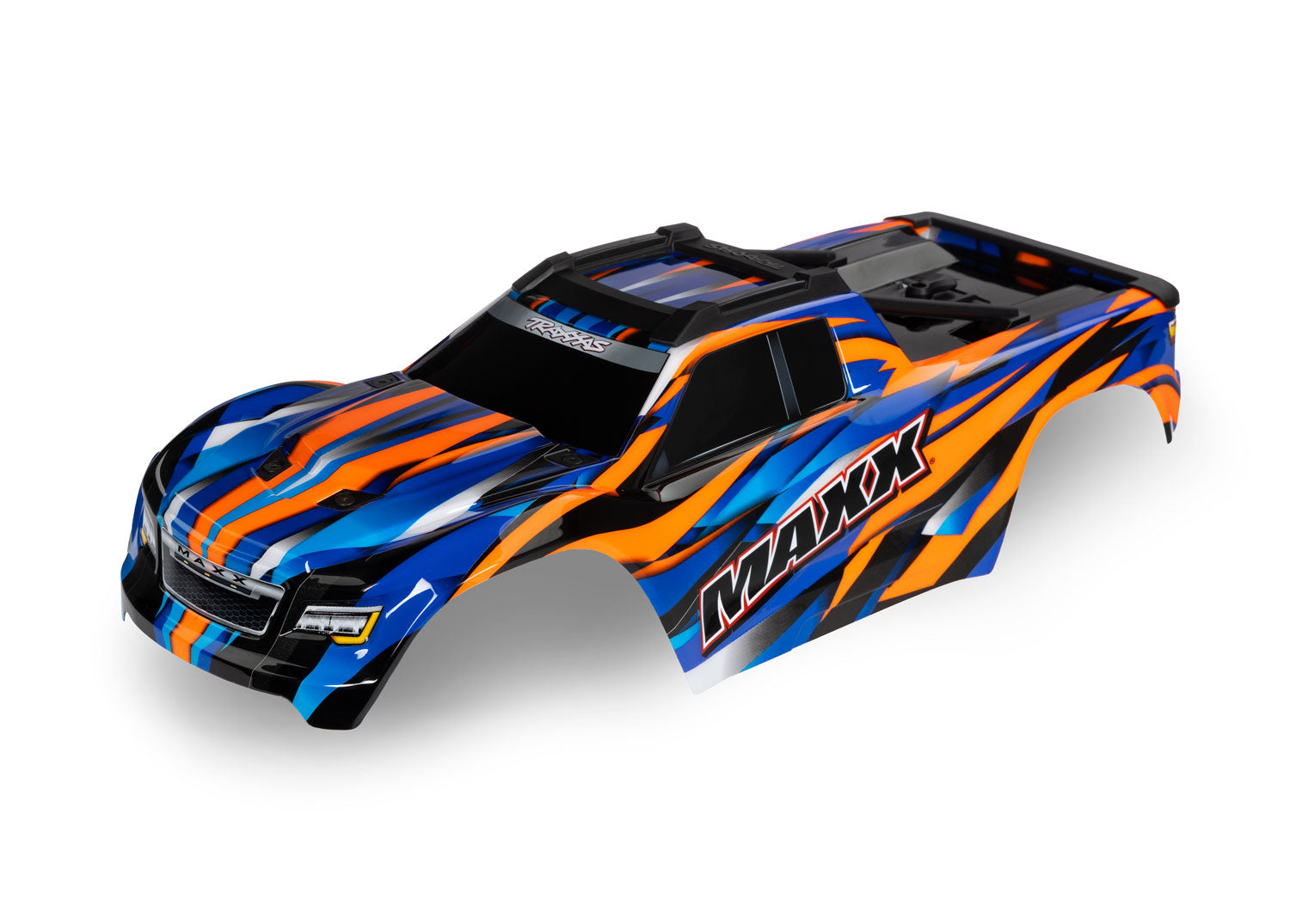 TRAXXAS 8918T Body, Maxx®, orange (painted, decals applied) (fits Maxx® with extended chassis (352mm wheelbase))