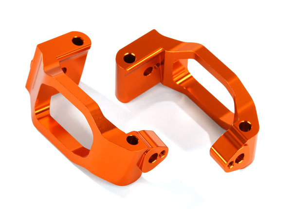 TRAXXAS 8932A Caster blocks (c-hubs), 6061-T6 aluminum (orange-anodized), left & right/ 4x22mm pin (4)/ 3x6mm BCS (4)/ retainers (4)