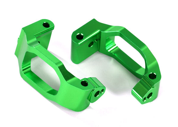 TRAXXAS 8932G Caster blocks (c-hubs), 6061-T6 aluminum (green-anodized), left & right/ 4x22mm pin (4)/ 3x6mm BCS (4)/ retainers (4)