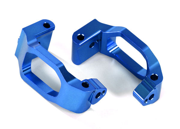 TRAXXAS 8932X Caster blocks (c-hubs), 6061-T6 aluminum (blue-anodized), left & right/ 4x22mm pin (4)/ 3x6mm BCS (4)/ retainers (4)