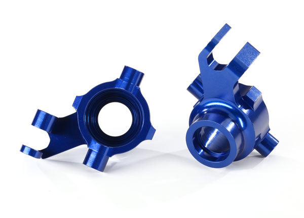 TRAXXAS 8937X  Steering blocks, 6061-T6 aluminum (blue-anodized), left & right MAXX