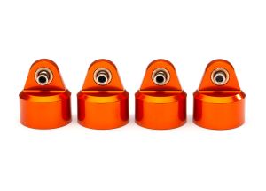TRAXXAS 8964T Shock caps, aluminum Orange-anodized GT Maxx shocks (4)
