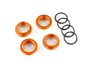 TRAXXAS 8968A Spring retainer (adjuster), orange-anodized aluminum, GT-Maxx® shocks (4) (assembled with o-ring)