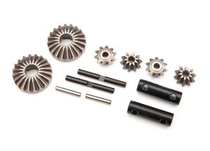 TRAXXAS 8982 Gear set, differential (output gears (2)/ spider gears (4)/ spider gear shaft (2)/ output shaft (2)/ 2.5X13.8 pin (2))
