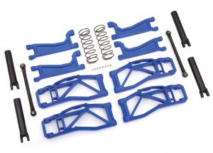 TRAXXAS 8995X Suspension kit, Wide Maxx blue includes front &amp; rear suspension arms, front toe links, rear shock springs