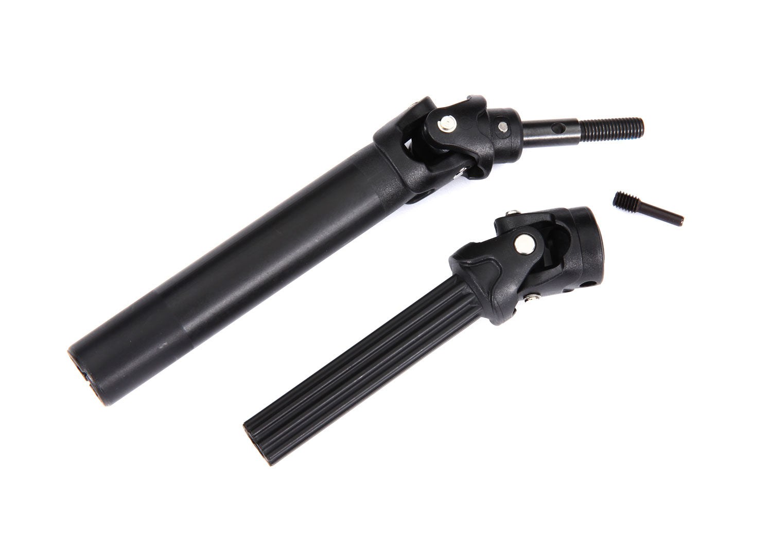 TRAXXAS 8996 *DISC  Driveshaft assembly, front or rear, Maxx® Duty (1) (left or right) (fully assembled, ready to install)/ screw pin (1) (for use with #8995 WideMaxx® suspension kit)