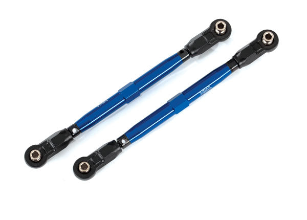 TRAXXAS 8997X Toe links, front (TUBES blue-anodized, 7075-T6 aluminum, stronger than titanium) (2) (for use with #8995 WideMaxx® suspension kit)