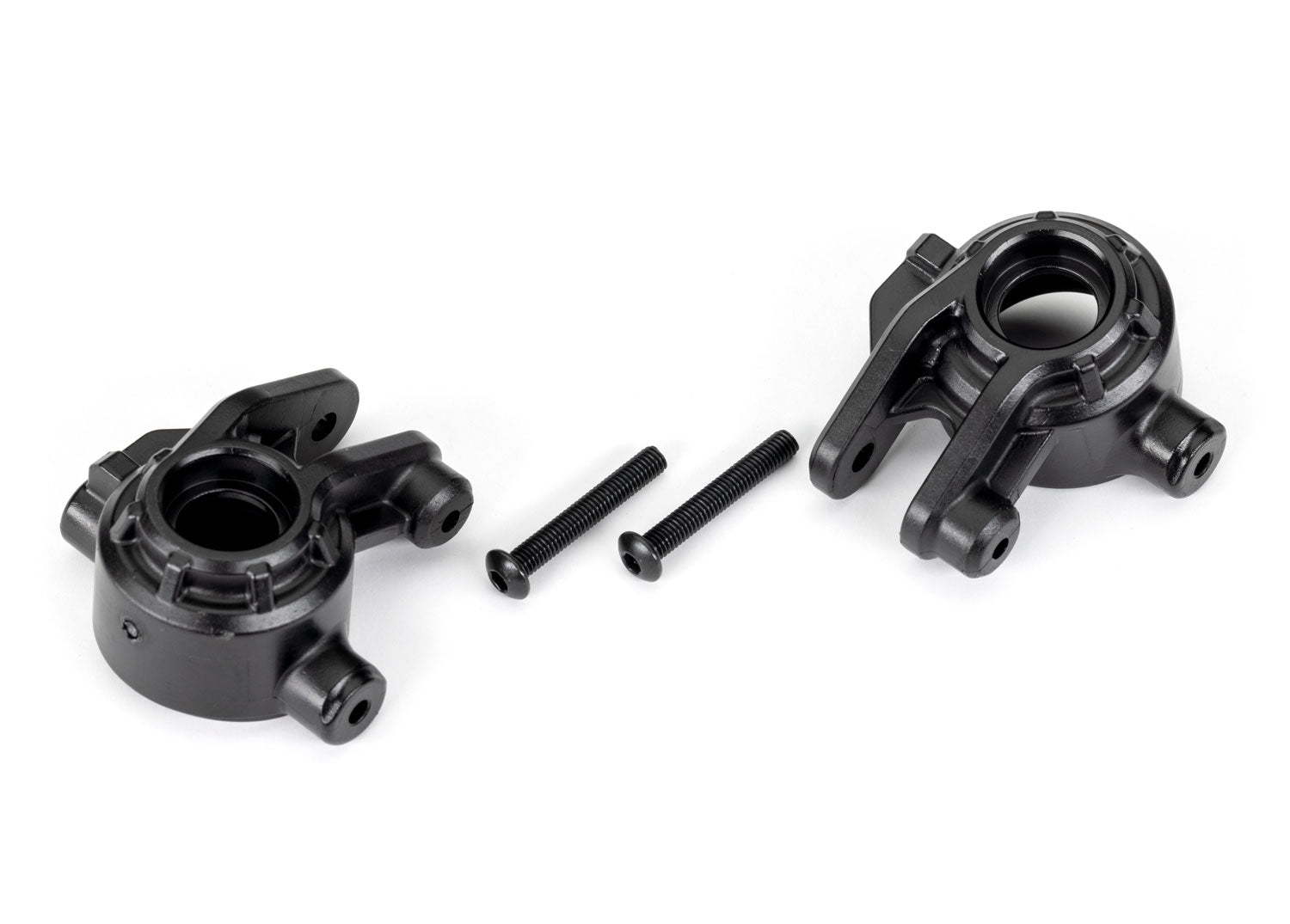 TRAXXAS 9037 Steering blocks, extreme heavy duty, black (left & right)/ 3x20mm BCS (2) (for use with #9080 upgrade kit)