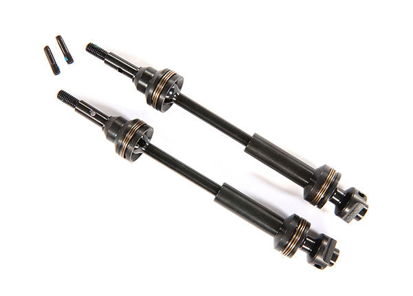 TRAXXAS 9051X Driveshafts, front, steel-spline constant-velocity (complete assembly) (2)