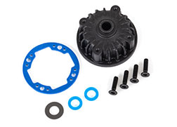 TRAXXAS 9081 Housing, center differential w/ x-ring gaskets (2)/ 5x10x0.5 PTFE-coated washer (1)/ 2.5x8 CCS (4)