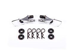 TRAXXAS 9118 Mirrors, side, chrome (left & right)/ o-rings (4)/ body clips (4) (fits #9111 body)
