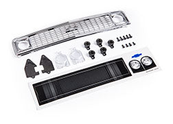 TRAXXAS 9120  Grille, Chevrolet Blazer (1972)/ grille retainers (5)/ headlight housing (2)/ lens (2)/ 2.6x8 BCS (5)/ 2.5x6 BCS (4) (fits #9111 body)