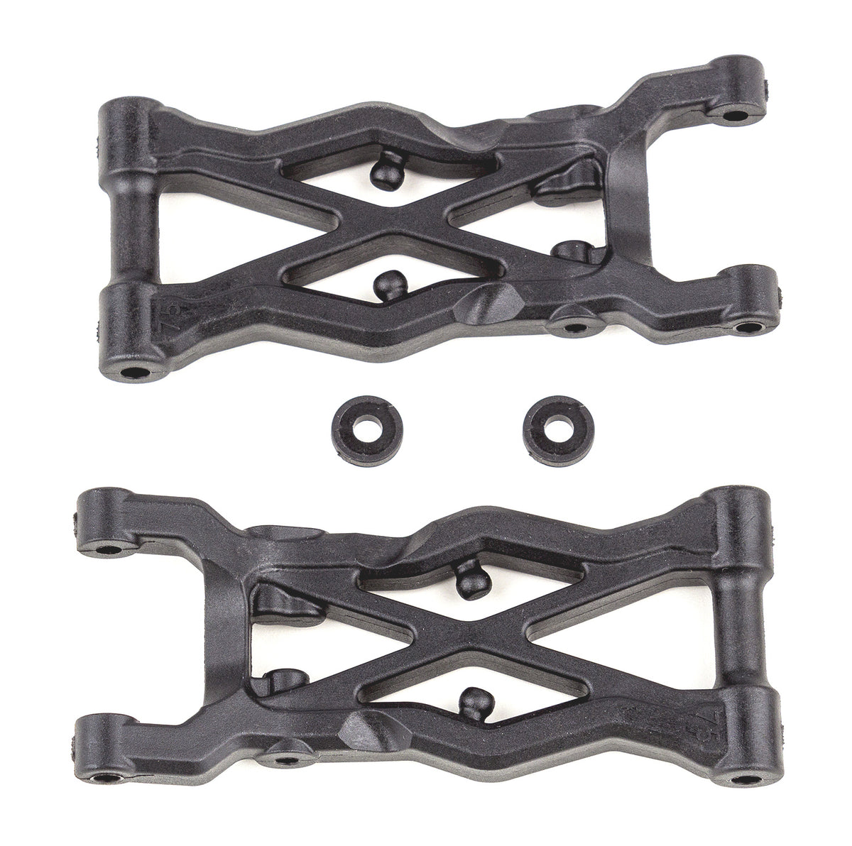 ASSOCIATED 91874 RC10B6.2 FT Rear Suspension Arms 75mm, carbon fiber