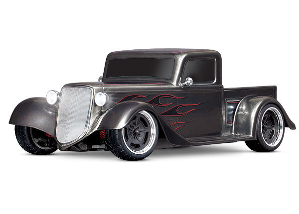 TRAXXAS 93034-4 SILVER Factory Five '35 Hot Rod Truck: 1/10 Scale AWD Electric Truck with TQ 2.4GHz radio system