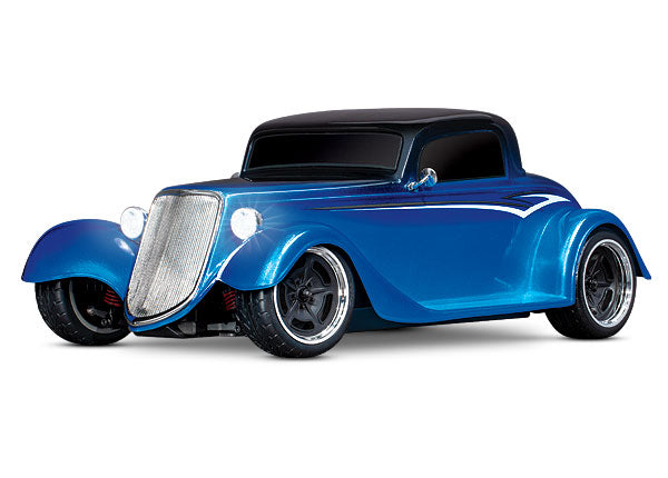TRAXXAS 93044-4 BLUE Factory Five '33 Hot Rod Coupe: 1/10 Scale AWD Electric Supercar with TQ 2.4GHz radio system