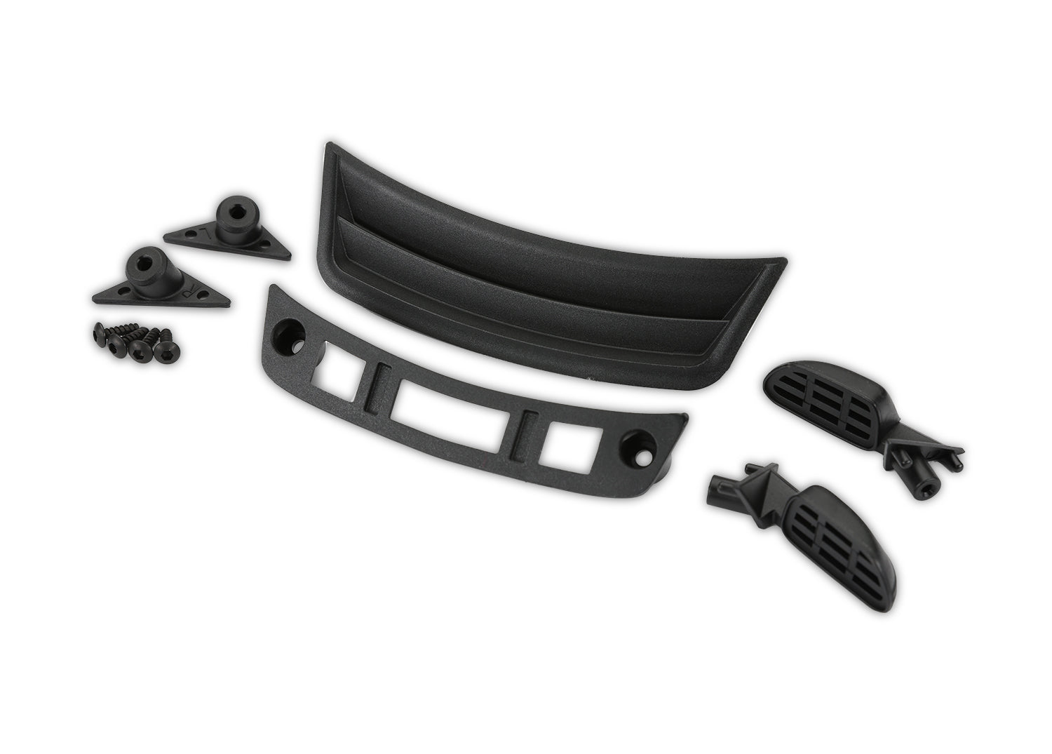 TRAXXAS 9343 Mirrors, side (left & right)/ mounts (left & right)/ hood vent/ mount/ 2.6x8mm BCS (4)