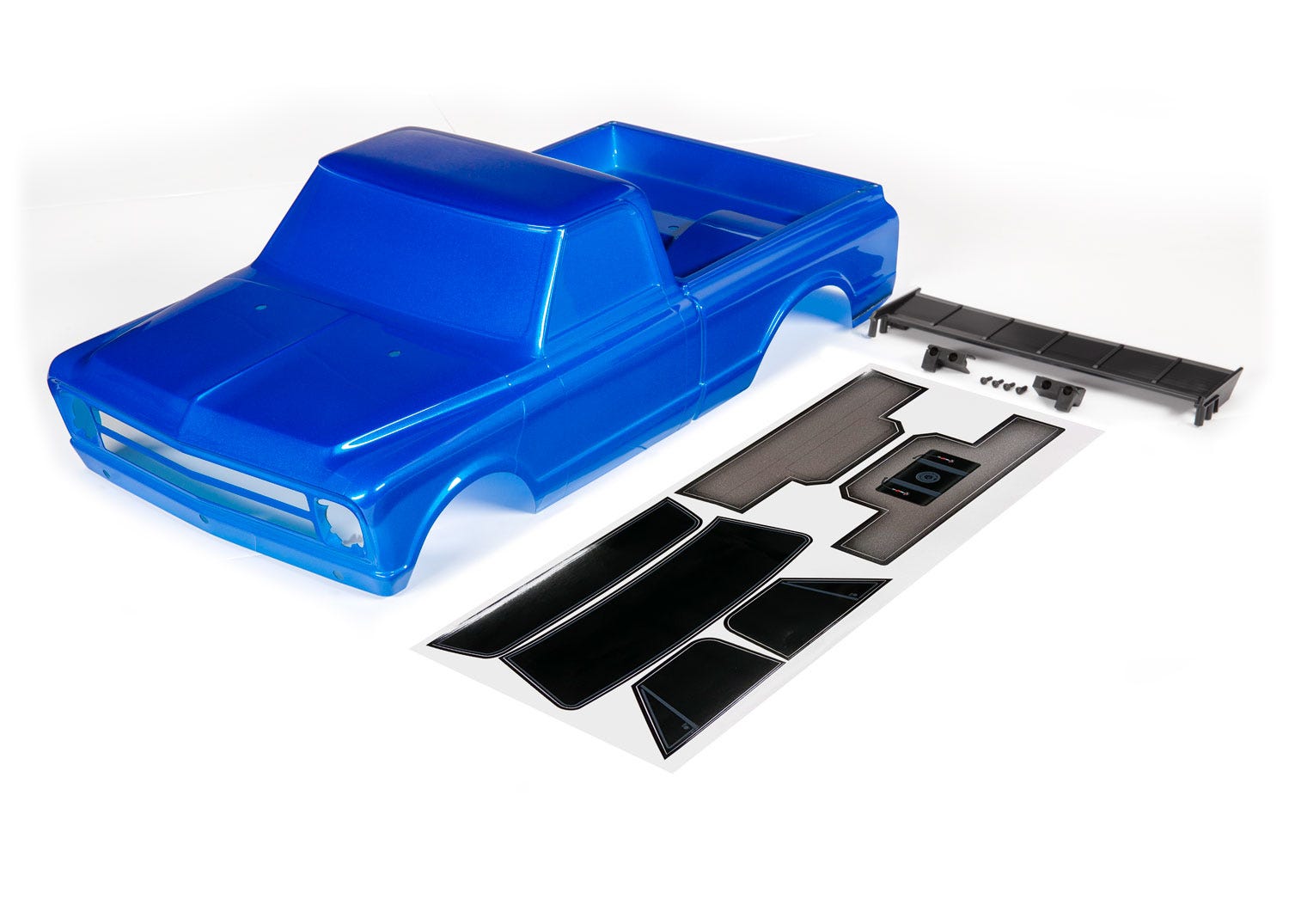 TRAXXAS 9411X Body, Chevrolet C10 (blue) (includes wing & decals) (requires #9415 series body accessories to complete body)