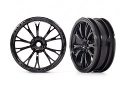 TRAXXAS 9472 Wheels, Weld gloss black front 2