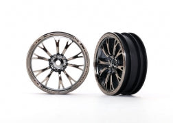 TRAXXAS 9472X Wheels, Weld black chrome front 2