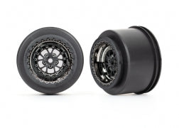 TRAXXAS 9473X Wheels, Weld black chrome rear 2