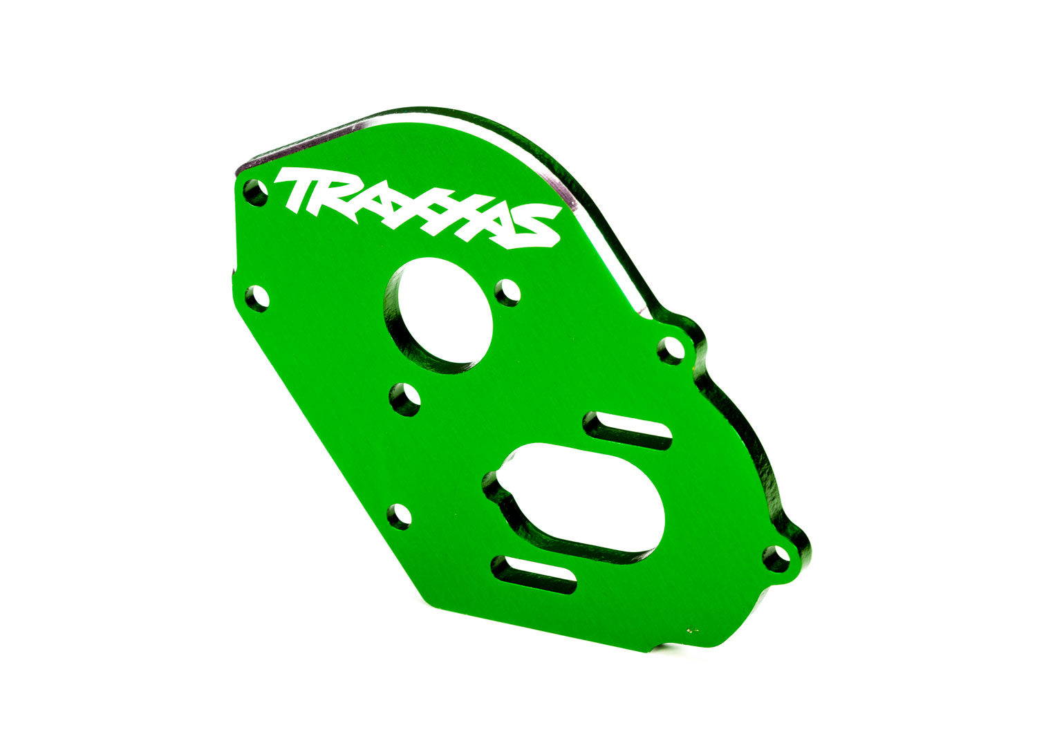 TRAXXAS 9490G Plate, motor, green (4mm thick) (aluminum)/ 3x10mm CS with split and flat washer (2)