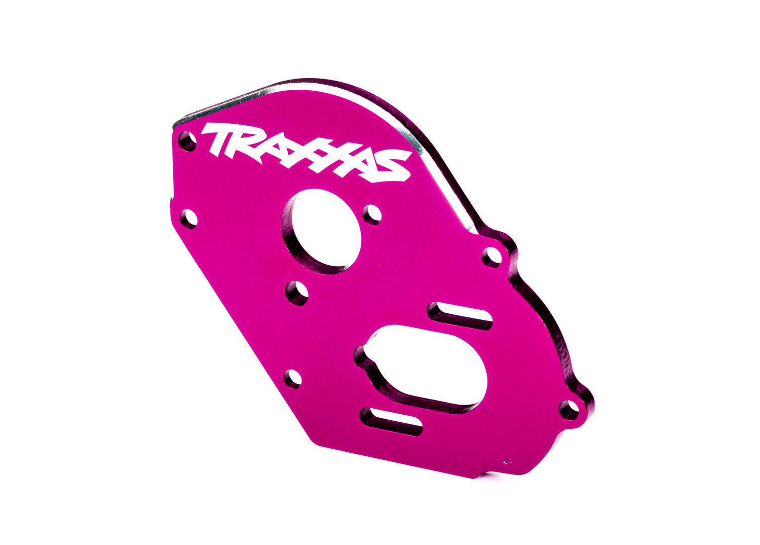 TRAXXAS 9490P Plate, motor, pink (4mm thick) (aluminum)/ 3x10mm CS with split and flat washer (2)