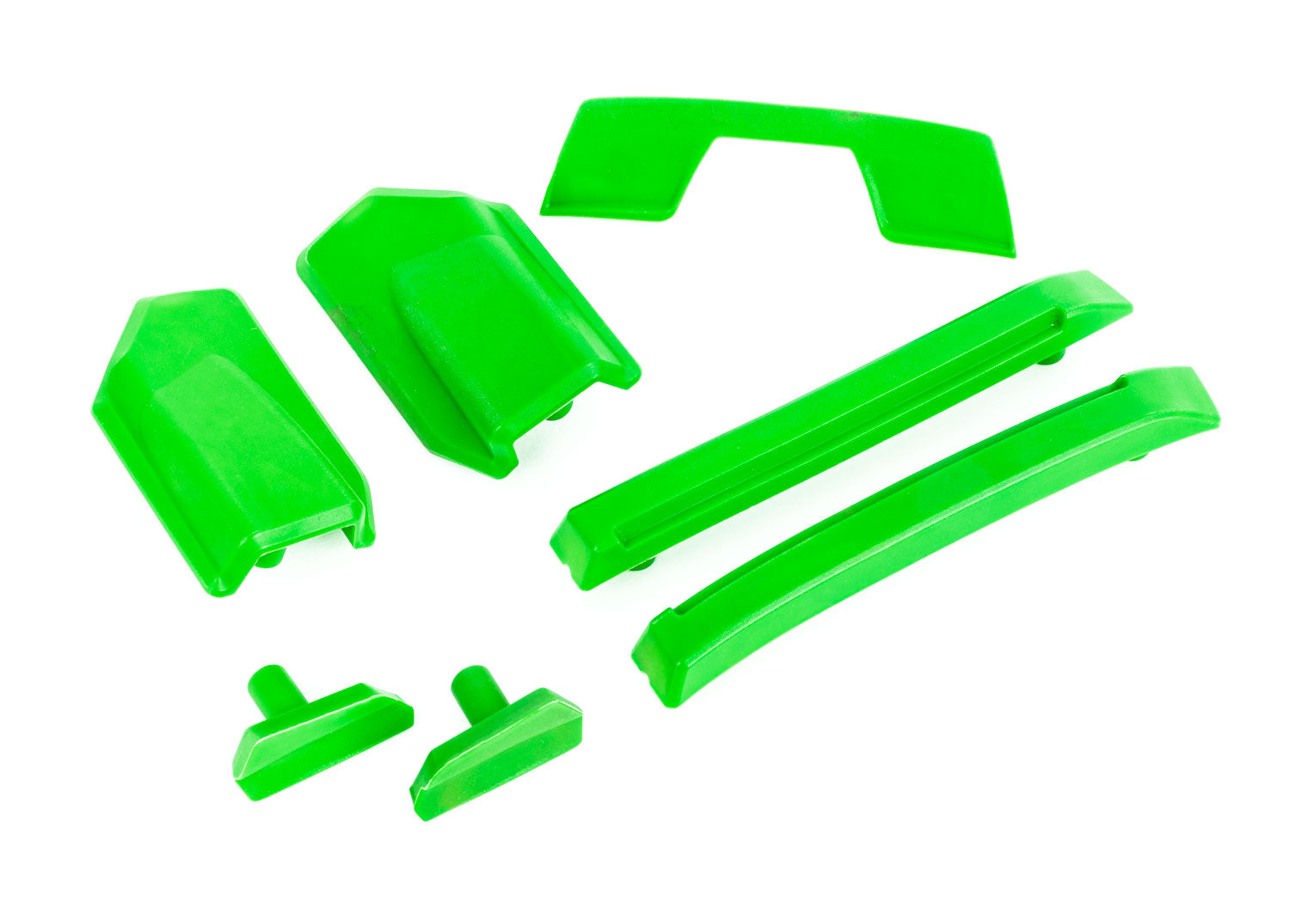 TRAXXAS 9510G Body reinforcement set, green/ skid pads (roof) (fits #9511 body)