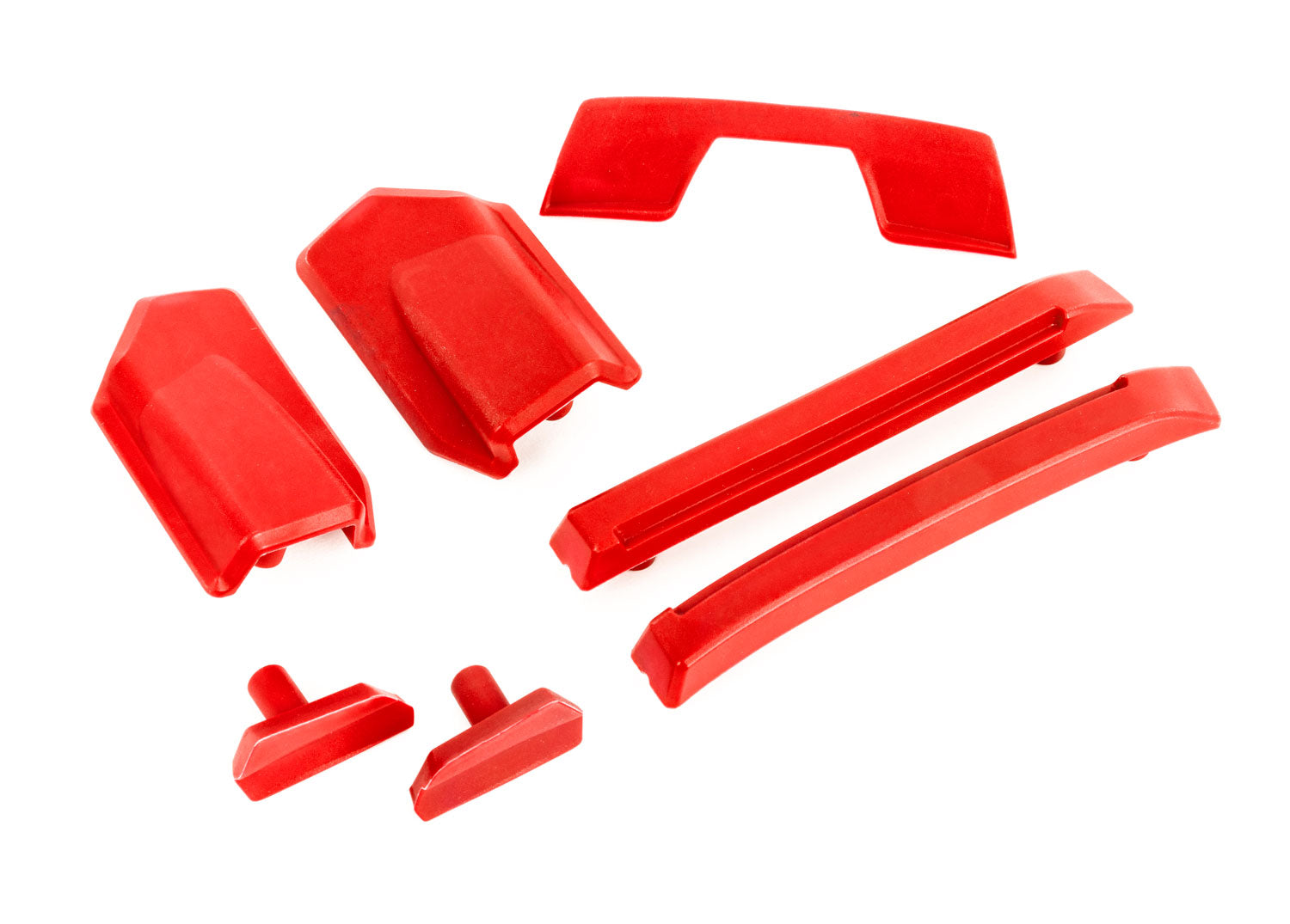 TRAXXAS 9510R Body reinforcement set, red/ skid pads (roof) (fits #9511 body)