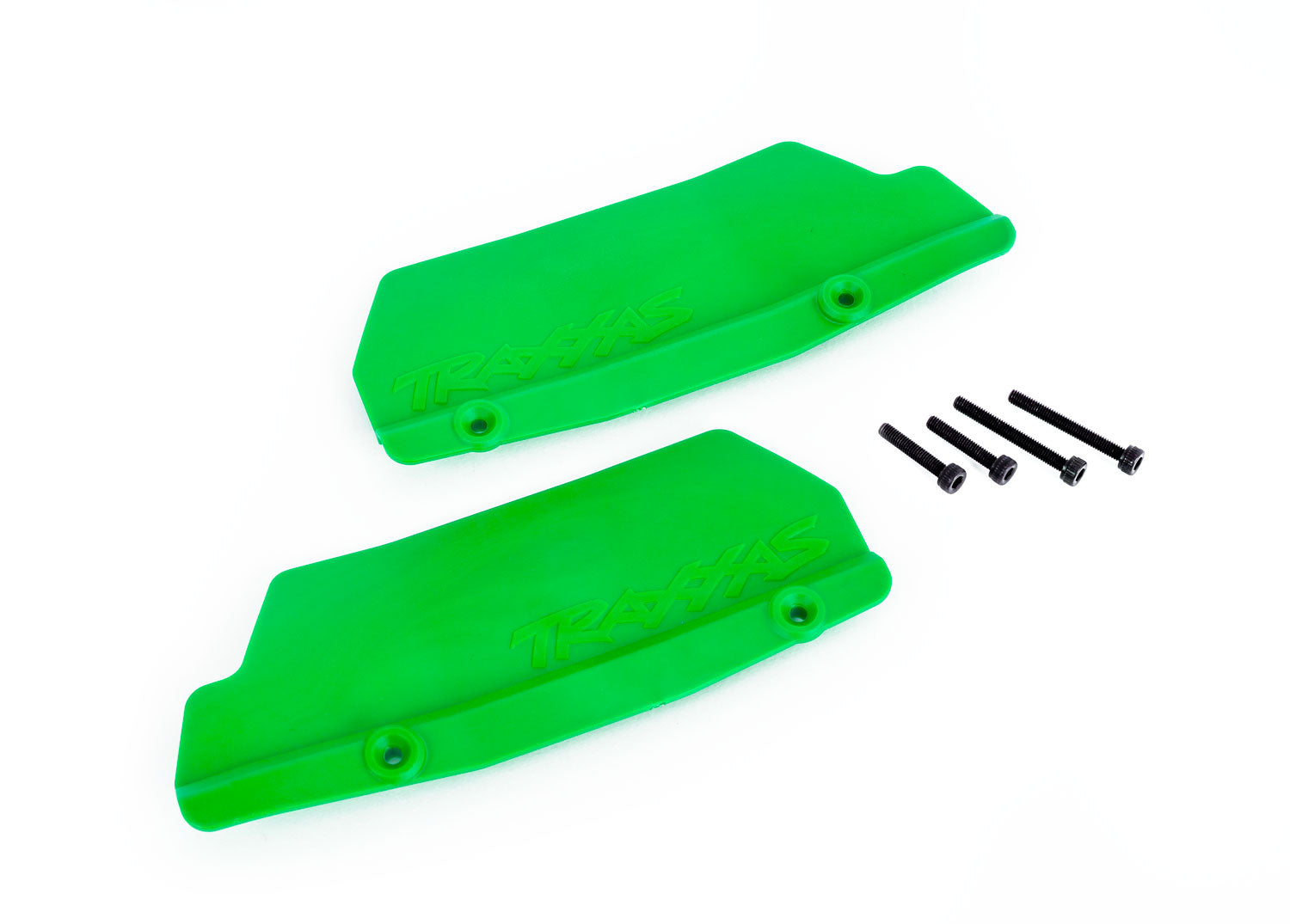 TRAXXAS 9519G Mud guards, rear, green (left and right)/ 3x15 CCS (2)/ 3x25 CCS (2)