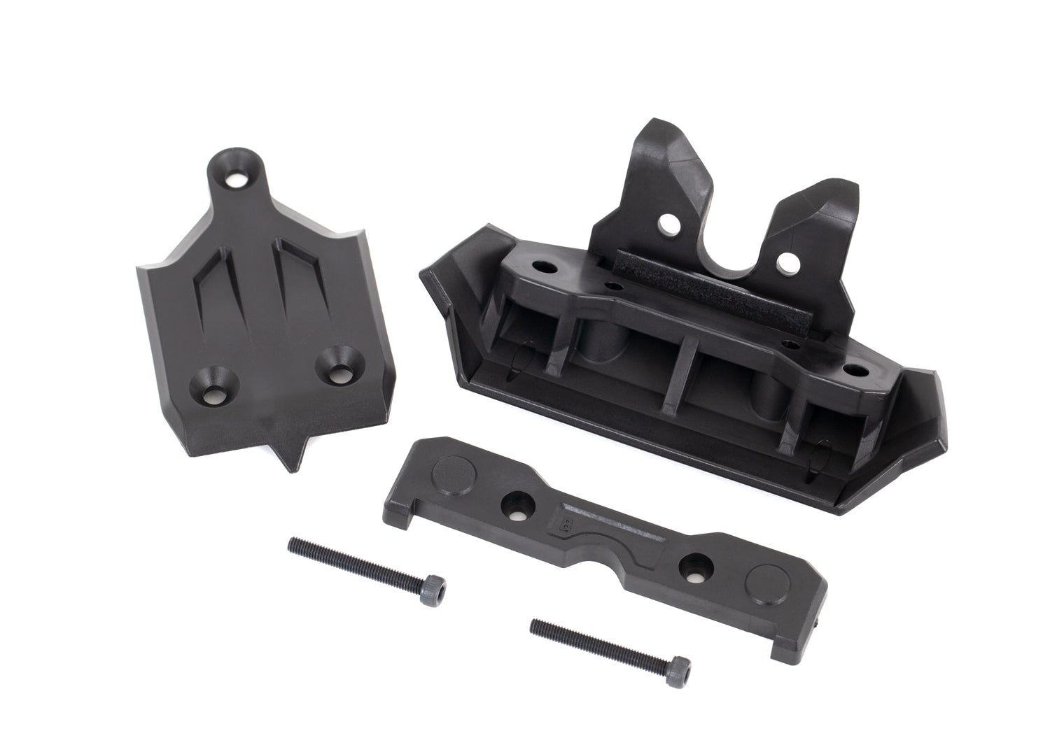 TRAXXAS 9535 Bumper, front/ skidplate, front/ tie bar mount, front/ 3x25 CS (2)