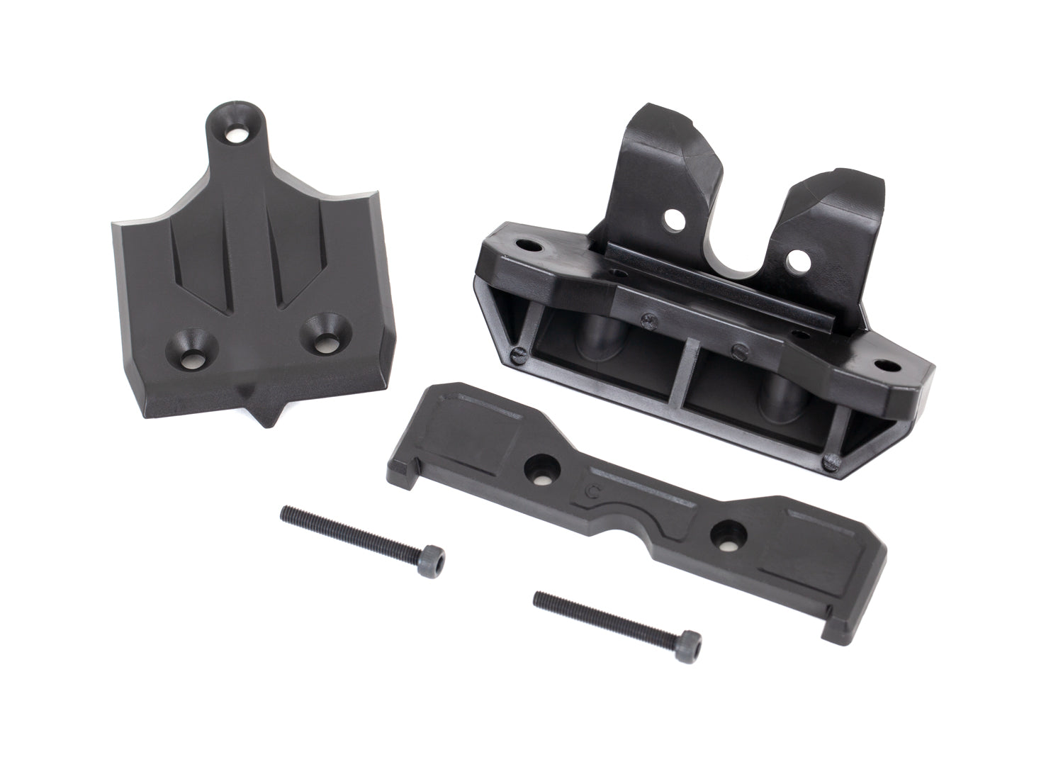 TRAXXAS 9536 Bumper, rear/ skidplate, rear/ tie bar mount, rear/ 3x25 CS (2)