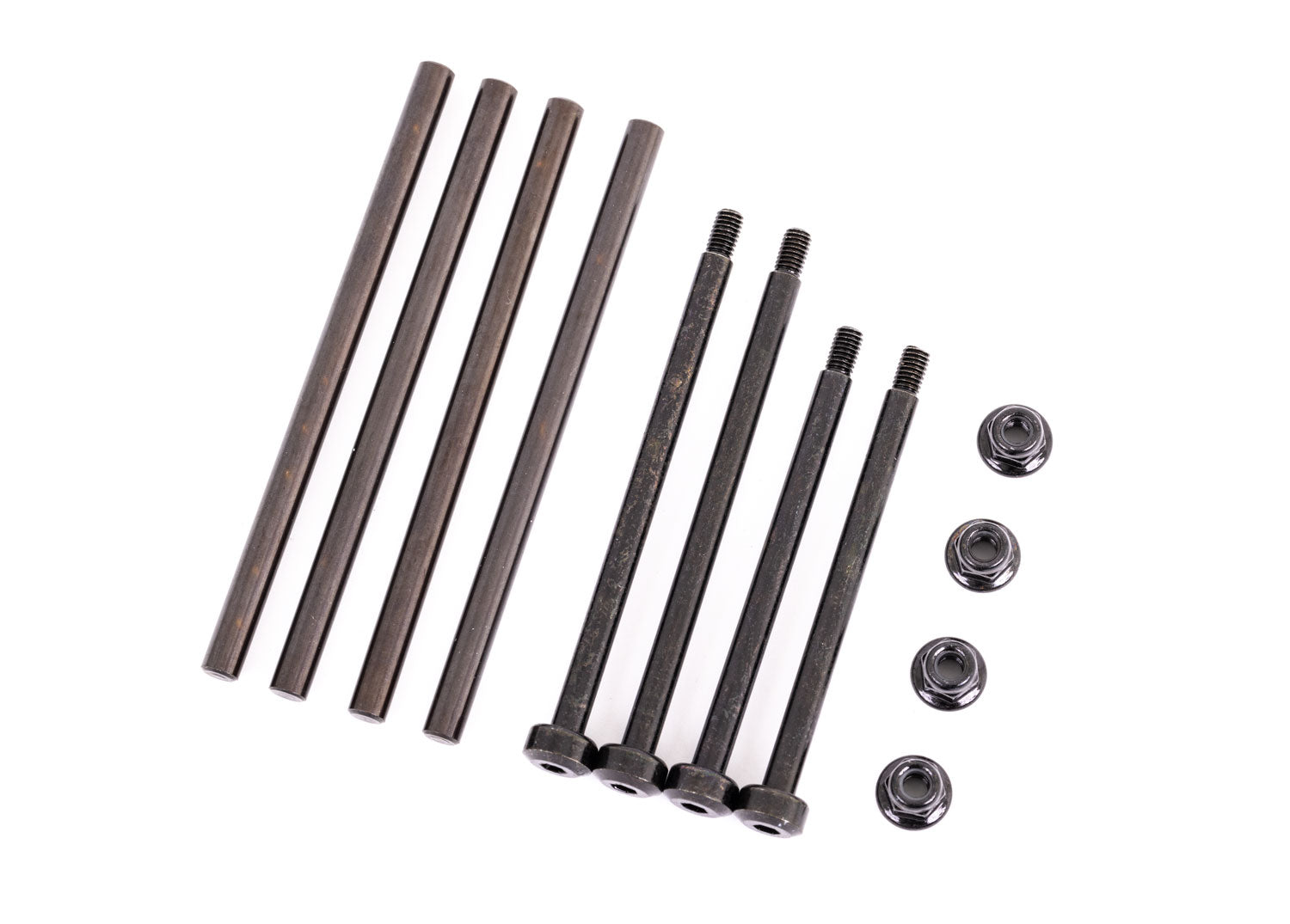 TRAXXAS 9540 Suspension pin set, front & rear (hardened steel), 4x67mm (4), 3.5x48.2mm (2), 3.5x56.7mm (2)/ M3x0.5mm NL, flanged (2)