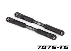 TRAXXAS 9547A Camber links, front, Sledge® (TUBES dark titanium-anodized, 7075-T6 aluminum, stronger than titanium) (117mm) (2)/ rod ends, assembled with steel hollow balls (4)/ aluminum wrench, 8mm (1)