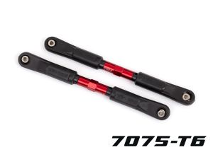 TRAXXAS 9547R Camber links, front, Sledge® (TUBES red-anodized, 7075-T6 aluminum, stronger than titanium) (117mm) (2)/ rod ends, assembled with steel hollow balls (4)/ aluminum wrench, 8mm (1)