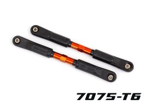 TRAXXAS 9547T Camber links, front, Sledge® (TUBES orange-anodized, 7075-T6 aluminum, stronger than titanium) (117mm) (2)/ rod ends, assembled with steel hollow balls (4)/ aluminum wrench, 8mm (1)