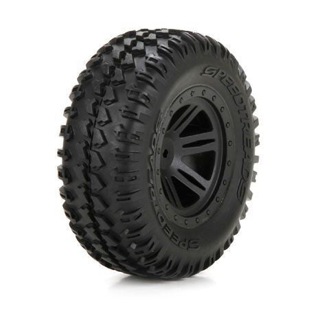 ECX ECX43011 Front Tire Premounted Black Wheel 1/10 AMP DB