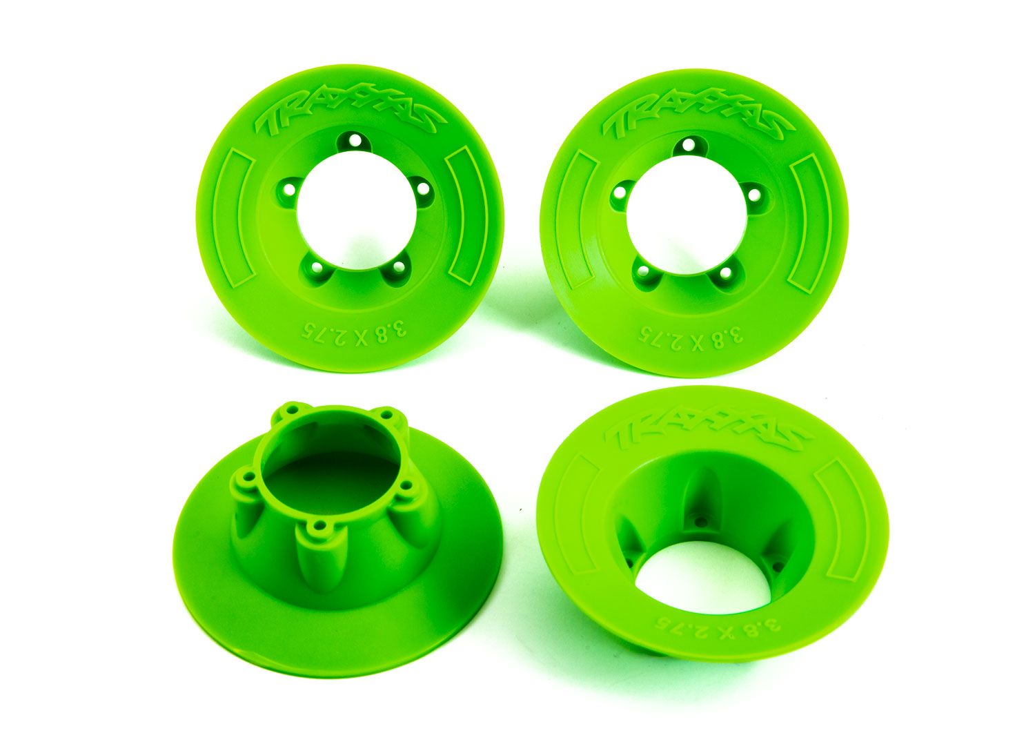 TRAXXAS 9569G Wheel covers, green (4) (fits #9572 wheels)